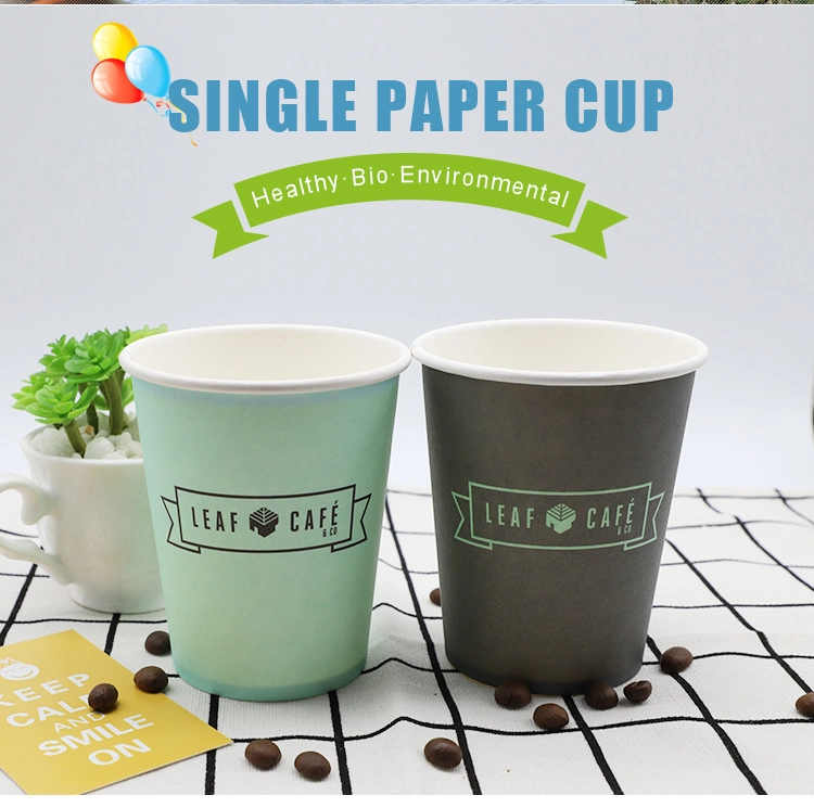 Logo Printed Double PE Paper Cup Cold Drink Single Wall Paper Cup