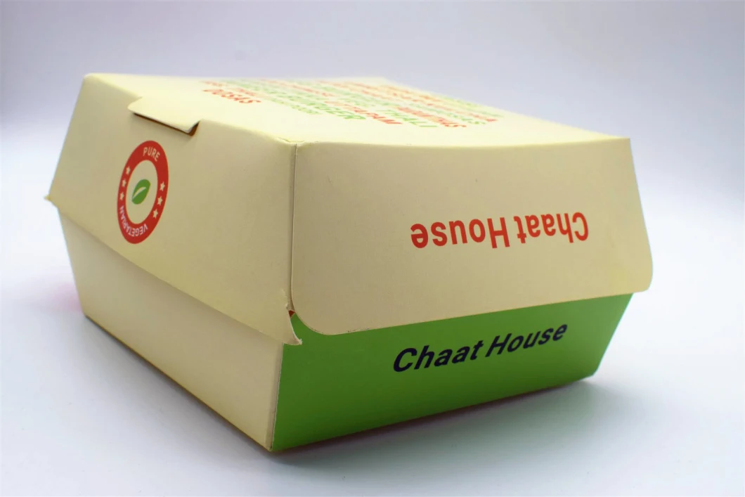 Fast Food Box Packaging Takeout Kraft Paper Paperboard Wax Coated Paper